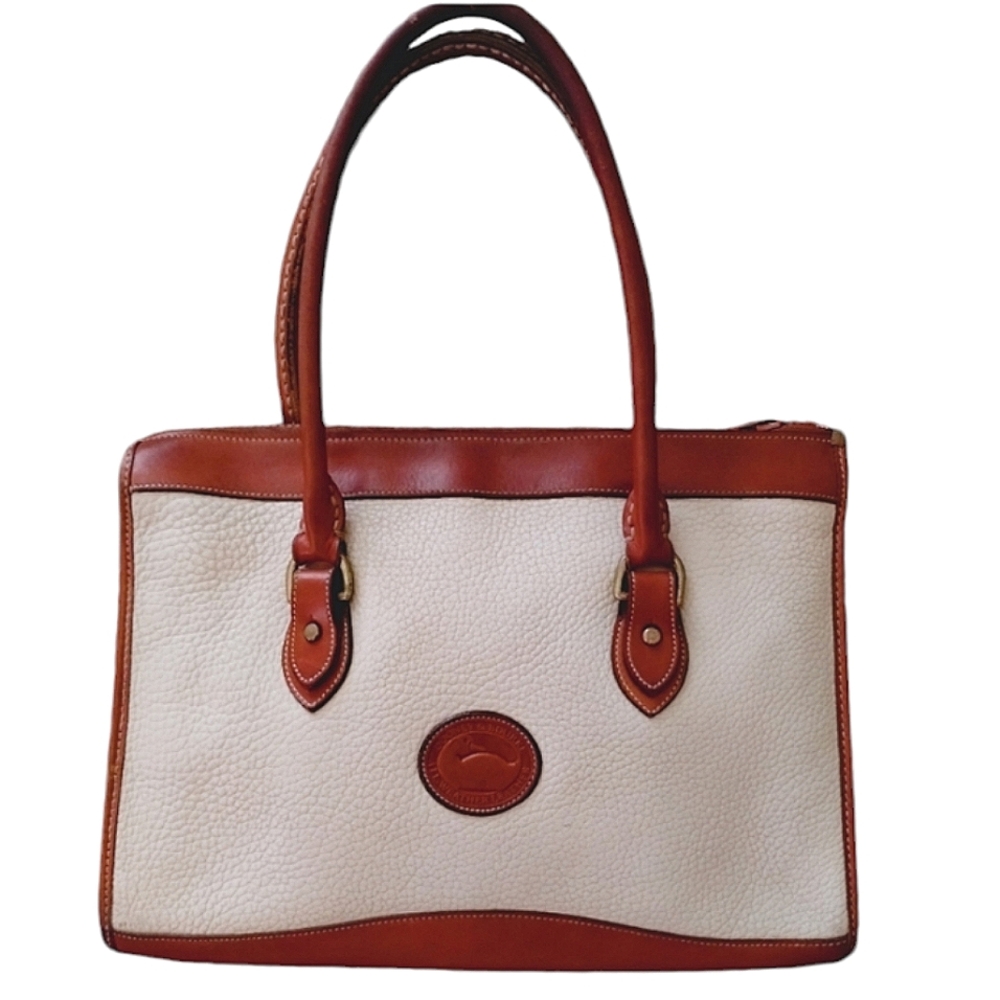 Vintage Dooney & Bourke Pebbled All Weather Leather Satchel Bag. Made in…